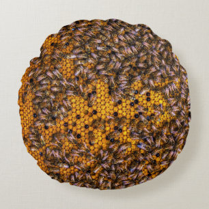 REDONDO COJÍN DECORATIVO HONEY BEES