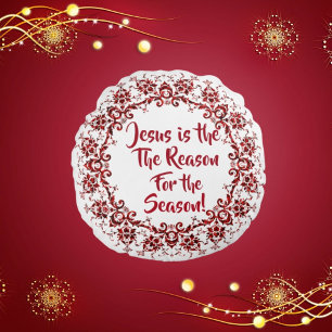 Redondo Cojín decorativo Jesús es la razón de la temporada