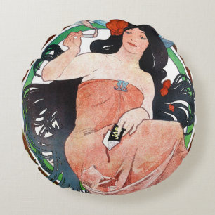 Redondo COJÍN DECORATIVO JOB, Alphonse Mucha
