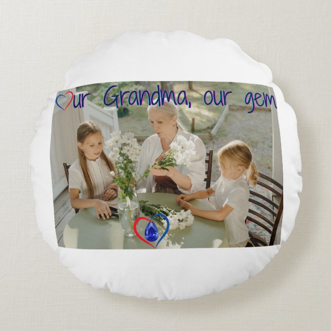 Redondo Cojín decorativo Nana (Anverso)