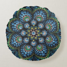 Cojín decorativo Peacock Dot Mandala