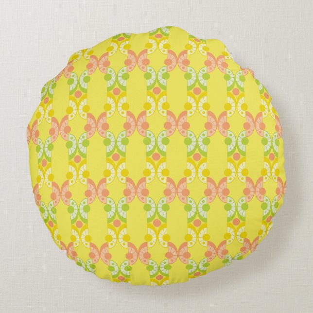 Redondo Cojín decorativo Retro Citrus Round (Reverso)