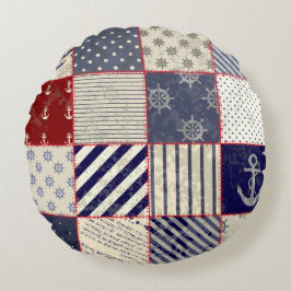 Redondo Cojín decorativo ROUND DE Patrón Náutico