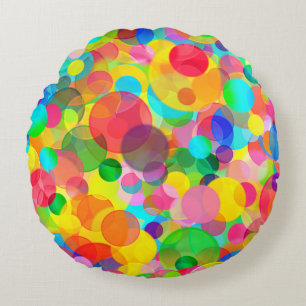Redondo Cojín decorativo ROUND-puntos Fiesta CKC