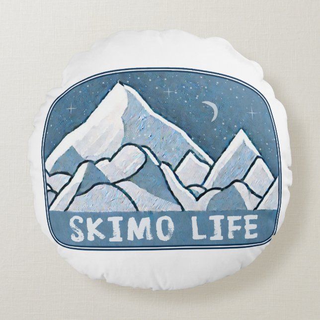 Redondo Cojín decorativo Skimo Life (Anverso)