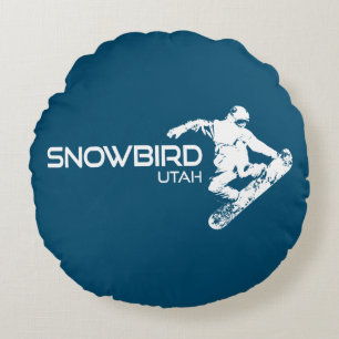 Redondo Cojín decorativo Snowbird Utah Snowboarder