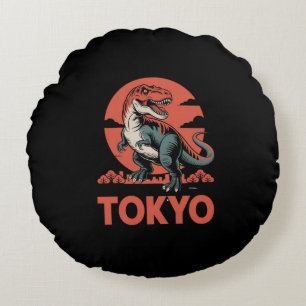 Redondo Cojín decorativo T-Rex de Tokio - Cushion de dinos