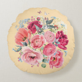 Redondo cojín floral