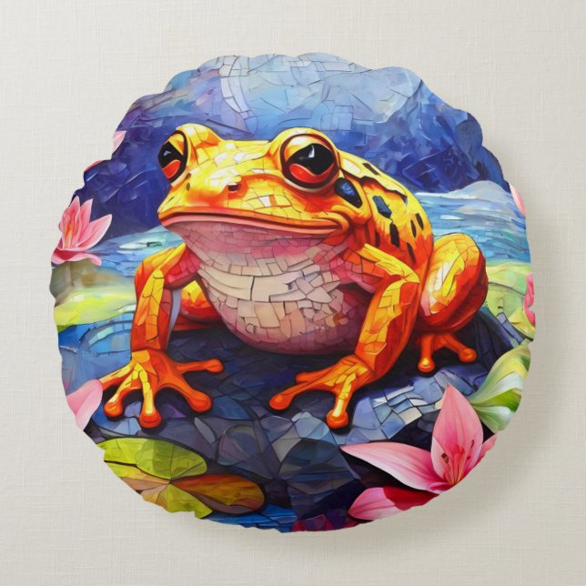 Redondo Colchones de Cojín decorativo de la rana de Dart e (Anverso)