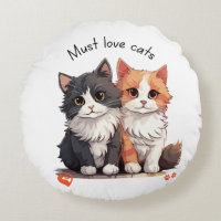 ¡Cómodo cojín con temática de amante de los gatos!