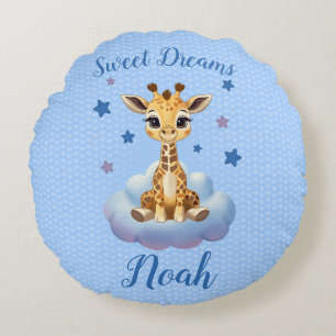 Redondo Customizable Cojín baby giraffe
