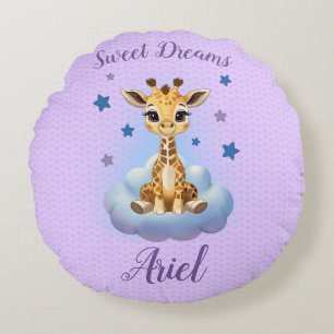 Redondo Customizable Cojín baby giraffe