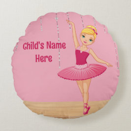 Redondo Elise Blonde Ballerina Round Cojín decorativo