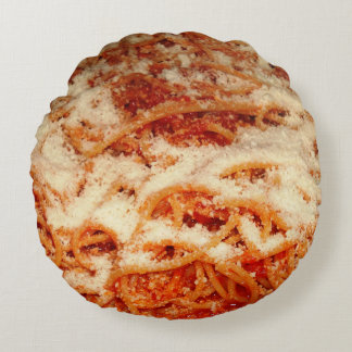 Redondo Espaguetis con el Cojín decorativo del queso