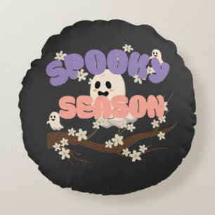 Redondo Fantasma Temporada fantasma Cojín decorativo de ro