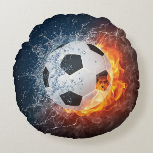 Redondo Flamante Cojín decorativo de fútbol/baloncesto de 