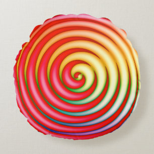 Redondo Fruity Twirl Round Cojín decorativo