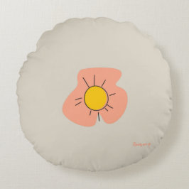 Redondo Funda de cojín decorativo de forma de flor colorid