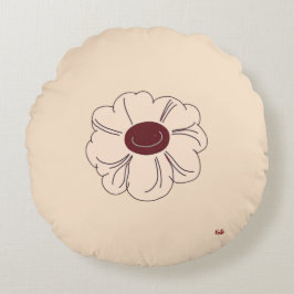 Redondo Funda de cojín decorativo de forma de flor colorid