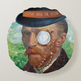 Redondo Gogh Con El Cojín decorativo De Vuelo De Flujo