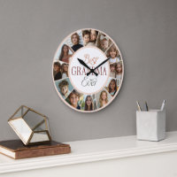 12 Fotos Collage La Mejor Abuela del Mundo Reloj G