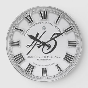 Redondo Grande 45.º gran reloj de aniversario de Boda de plata
