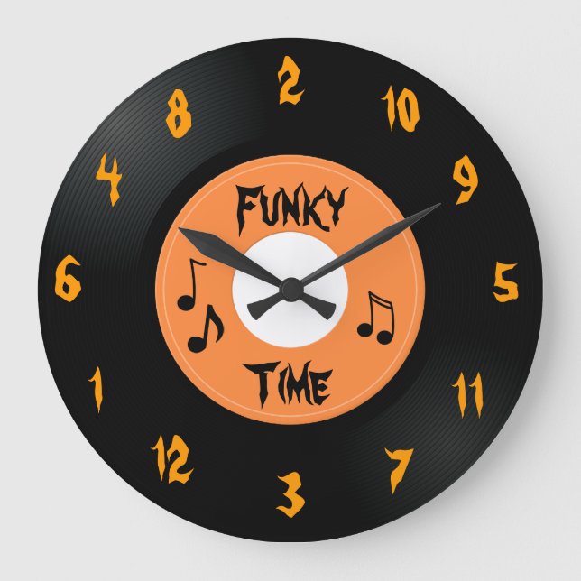 Redondo Grande 45 Record (Tiempo Funky) - Reloj Personalizado (Anverso)