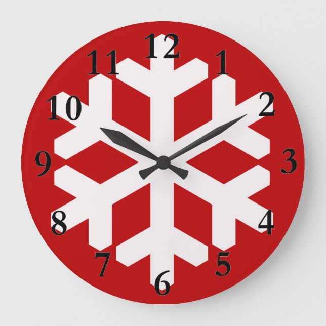 Redondo Grande ¡Adorables Navidades Reloj de copas de nieve! (Anverso)