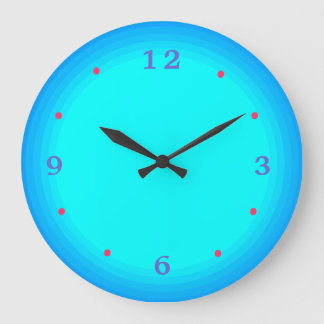 Redondo Grande Aguamarina/rojo azul del verde > reloj de la