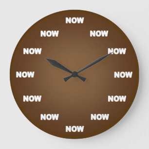 Redondo Grande Ahora reloj (Brown)