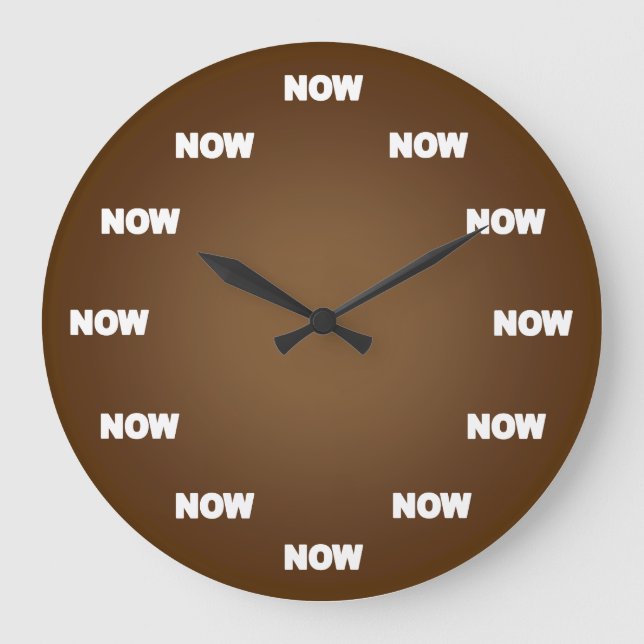 Redondo Grande Ahora reloj (Brown) (Anverso)