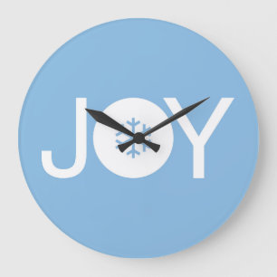 Redondo Grande Alegría Navidades Azul Gran Reloj