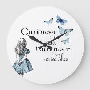 Redondo Grande Alicia en el reloj de mariposa de Curiouser