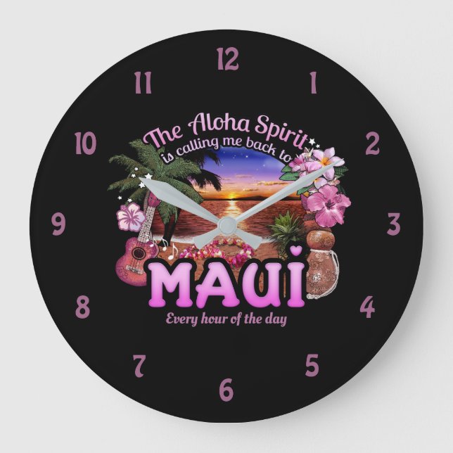 Redondo Grande Aloha Spirit llamándome de vuelta al reloj 🌺 Maui (Anverso)