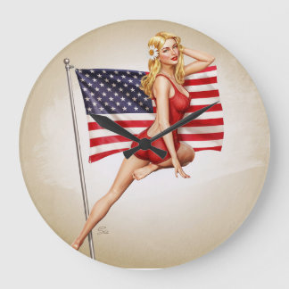 Redondo Grande American Beauty - Reloj Retro Pinup