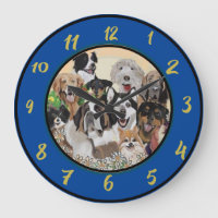 Amigable, Feliz Paquete de Perros Deseos de Reloj 