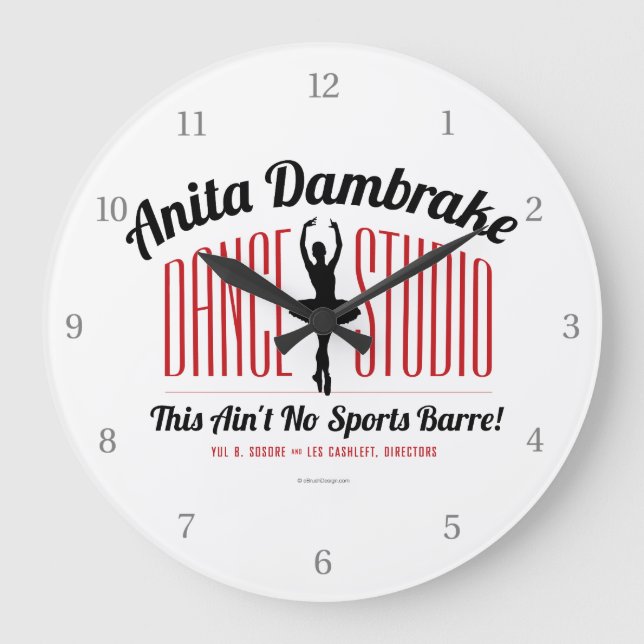Redondo Grande Anita Dambrake Dance Studio Gran Reloj (Anverso)