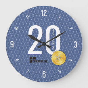 Redondo Grande Aniversario del jalón del empleado reloj del