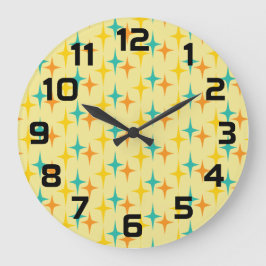 Redondo Grande Años 50 hábiles - reloj triple de la estrella