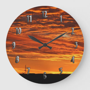 Redondo Grande Aparejo de la paliza en el reloj de la puesta del