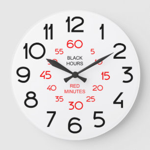 Redondo Grande Aprender tradicional a contar el reloj del aula de