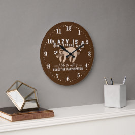 Redondo Grande arte de palabras perdidas y divertidas Gran reloj