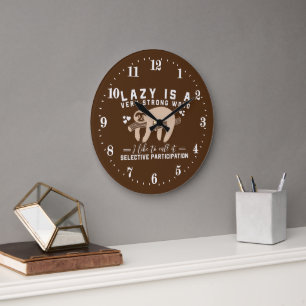 Redondo Grande arte de palabras perdidas y divertidas Gran reloj