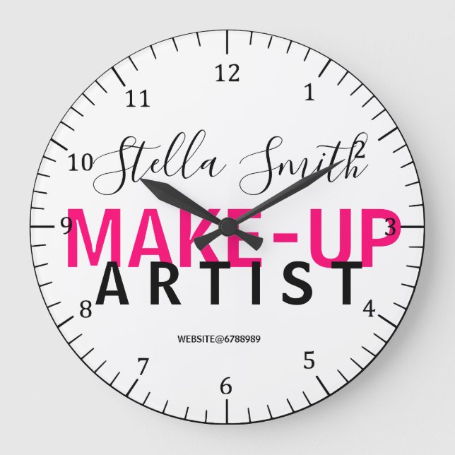 Redondo Grande Artista de maquillaje personalizado reloj estándar (Anverso)