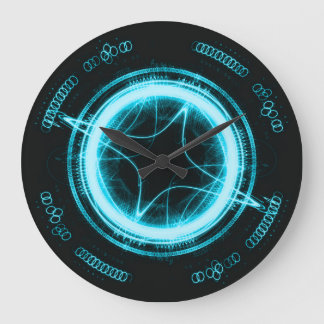 Redondo Grande Azul extranjero del reloj