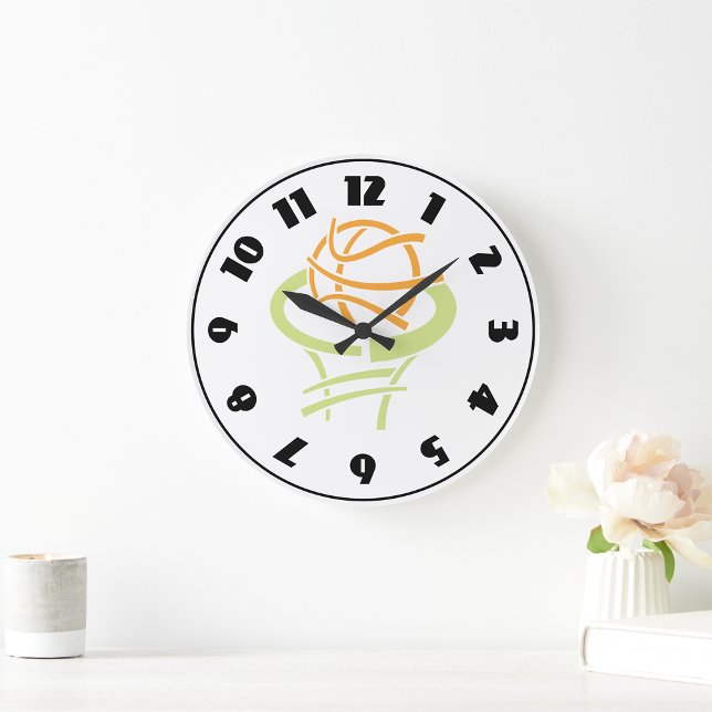 Redondo Grande Baloncesto Y Reloj De Red (Subido por el creador)