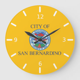 Redondo Grande bandera de San Bernardino (California) Gran Reloj
