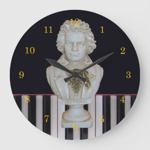 Redondo Grande Beethoven/piano cierra el reloj de Leslie Harlow