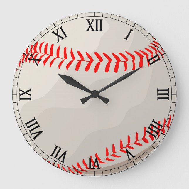Redondo Grande Béisbol - Reloj Personalizado (Anverso)