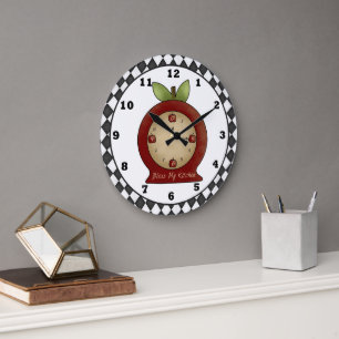 Redondo Grande Bendiciones Mi reloj de manzana KItchen